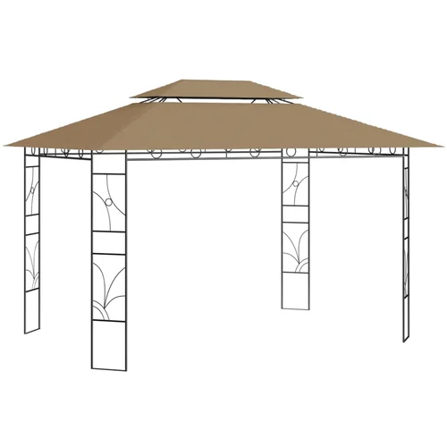 vidaXL Paviljon 4x3x2,7 m taupe 160 g/m², (20966089)