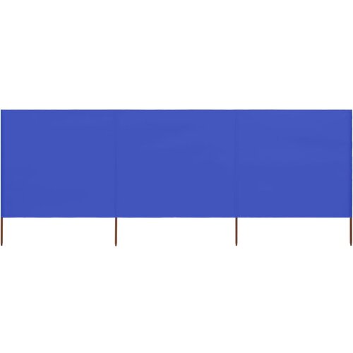 vidaXL Vjetrobran s 3 panela od tkanine 400 x 80 cm azurno plavi Cijene