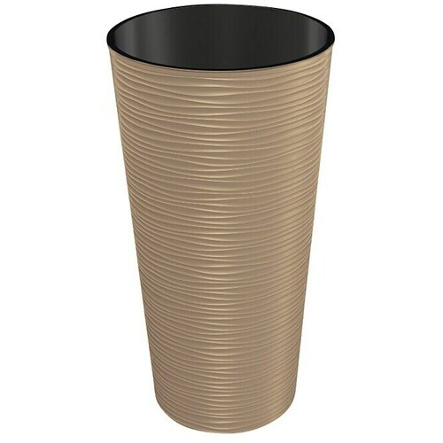  Visoka okrugla posuda za biljke Bora (Vanjska dimenzija (ø x V): 30 x 52 cm, Plastika, Smeđa) Cijene