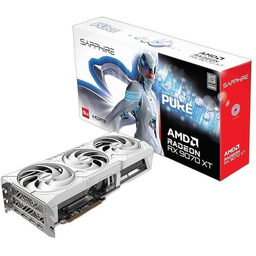 Sapphire grafička kartica amd radeon rx 9070 xt 16GB GDDR6 256bit pure - white Cene