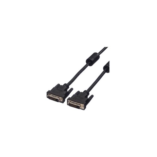 Value DVI priključni kabel DVI-D 24+1-polni utikač 1.00 m crna 11.99.5521 sa za&amp;scaron;titom, mogućnost vijčanog spajanja DVI k Slike