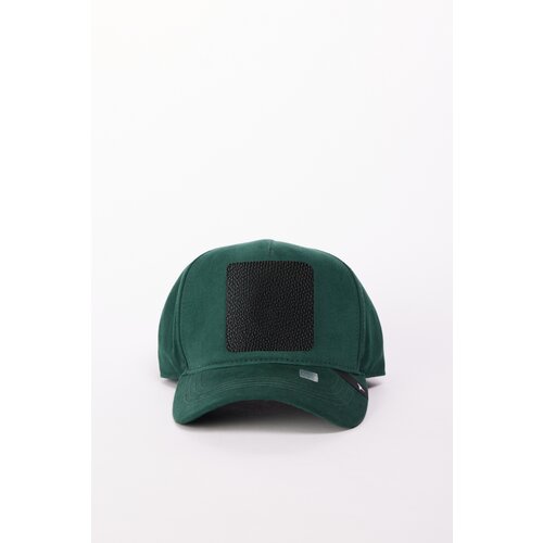 AC&Co / Altınyıldız Classics Men's Green 100% Cotton Hat with Replaceable Stickers Slike