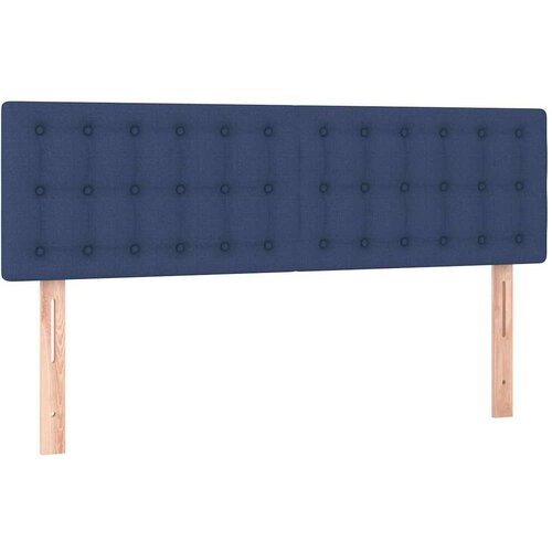  Krevet s oprugama i madracem plavi 140x200 cm od tkanine Slike