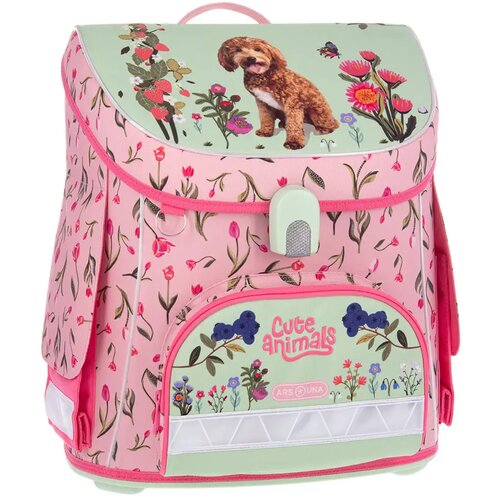 Ars Una Cute Animals Doggie kompaktna ergonomska &scaron;kolska torba s magnetskim zatvaračem, ruksak 33x41x24 cm Cijene