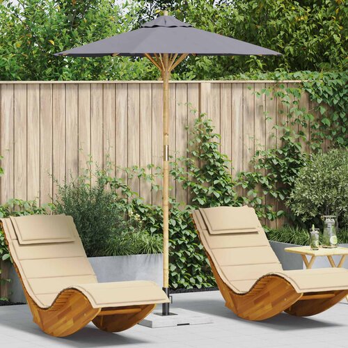  Vrtni suncobran Tamno siva &Oslash; 180 x 230 cm bambus Cene