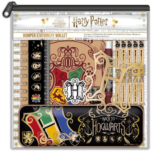 Blue Sky Harry Potter Bumper Stationery Set - Colorful Crest Slike