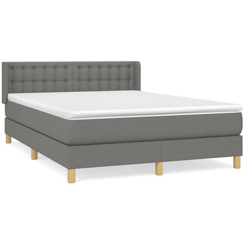 Maison Chic Box spring postelja - Vzmetna postelja z vzmetnico temno siva 140x200 cm blago SL20740, (21893109) Cene