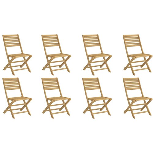 Maison Chic Zložljivi Vrtni Stoli - Stol za vrti 8 kosov 48,5x61,5x87 cm trdna akacija JS3196, (21875994) Cene