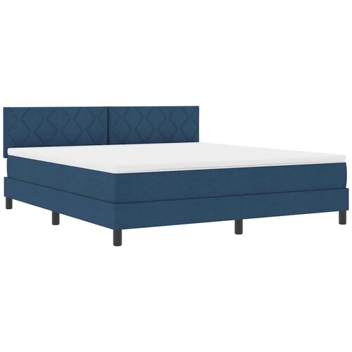 VidaXL Postelja z vzmetnico z vzmetnico Modra 180 x 200 cm blago, (5000126425) Slike