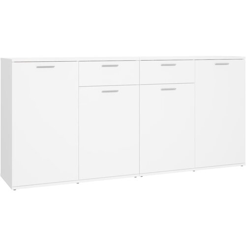 Maison Chic Komoda - Predalnik bela 160x36x75 cm iverna plo&amp;scaron;ča, (21716617) Slike