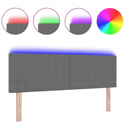 vidaXL LED Uzglavlje Jednostavni Dizajn Svijetlosiva 80 cm Od Tkanine Od Velura Cene
