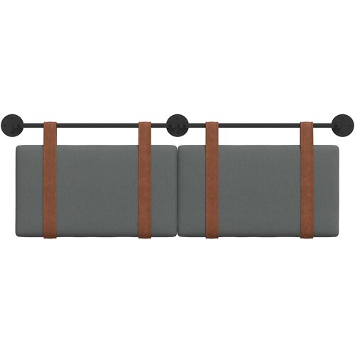  Držeće uzglavlje Zidne Tamno siva 130 x 55 x 5 cm Antikni PU Slike