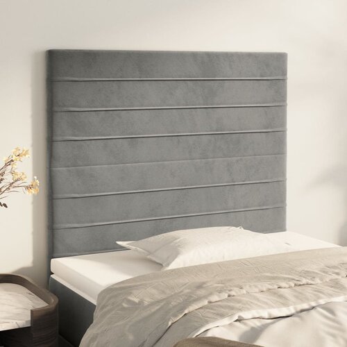 vidaXL Uzglavlja 2 kom svjetlosiva 90x5x78/88 cm baršunasta Cijene