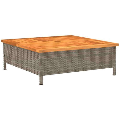  Pokrov za bazu suncobrana sivi 70x70x25 cm poliratan i bagrem Slike