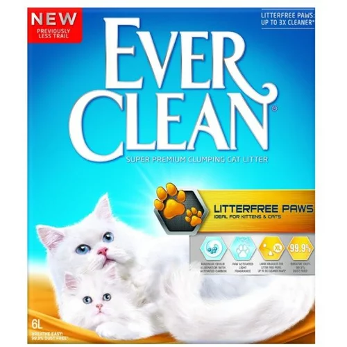 Everclean Ever Clean Pijesak za mačke Litterfree Paws, grudajući, mirisni, 6 L