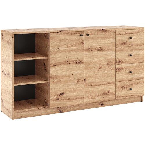 ADRK Elegantna komoda Evi II u boji hrasta Artisan - HRAST ARTISAN-HRAST Slike