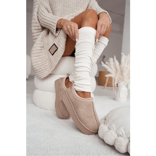 Milena Cotton Warmers In Stripe Ecru Slike