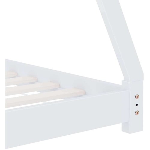 vidaXL Okvir za dječji krevet od masivne borovine bijeli 70 x 140 cm Cijene