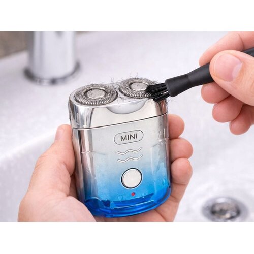  Mo&amp;scaron;ki aku. mini električni brivnik 2 glave za obraz in brado USB Slike