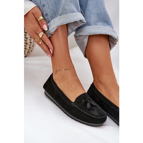 S. BARSKI Women's Flat Classic Suede Moccasins S.Barski Cene