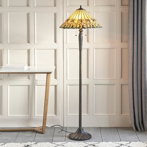  endon 64192 - podna lampa tiffany jamelia 2xE27/60W/230V, prečnik 50 cm Slike
