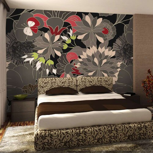  Tapeta - floral design - gray 350x270 Slike
