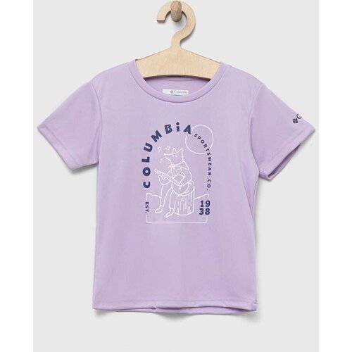 Columbia Otro&amp;scaron;ka kratka majica Mirror Creek Short Sleeve Graphic Shirt vijolična barva Slike