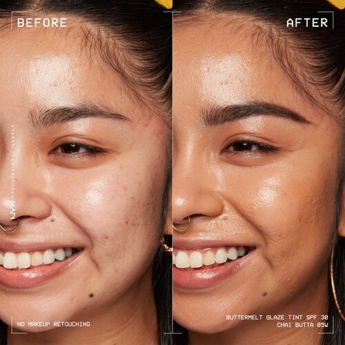 NYX Professional Makeup Buttermelt Glaze Soft Glow Skin Tint SPF30 puder za vse tipe kože 30 ml odtenek 06 Praline Butta Slike
