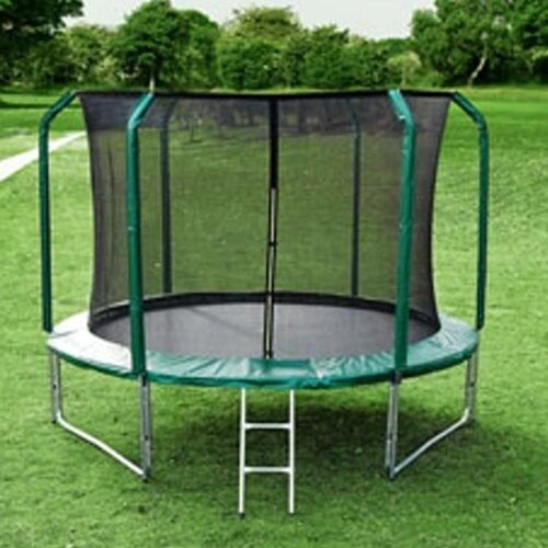 LEGONI Trampolin Aero sa za&scaron;titnom mrežom, zeleni, 425 cm Cijene