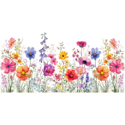 Vixson Cvetlična nalepka za okno, dvostranski tisk, odstranljiva dekoracija | FLORASTIK Pisano cvetje, (5000203232) Cene