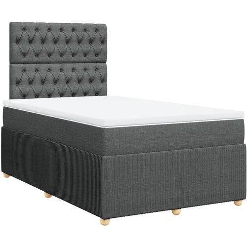 Maison Chic Box spring postelja - Vzmetna postelja z vzmetnico temno siva 120x200 cm blago SL17726, (21894804) Cene