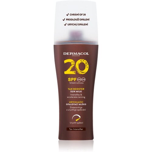 Dermacol Sun Tan Booster za&scaron;čitni losjon za pospe&scaron;itev porjavelosti SPF 20 200 ml Cene