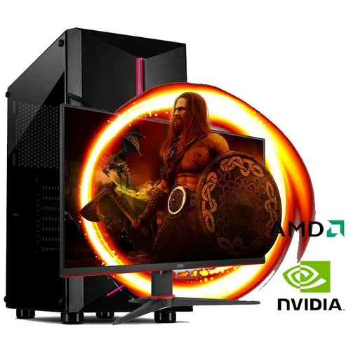 Gaming računar Ryzen 5 5500, 16GB, 512GB, RTX 3060 12GB i AOC 27G2SPAE/BK