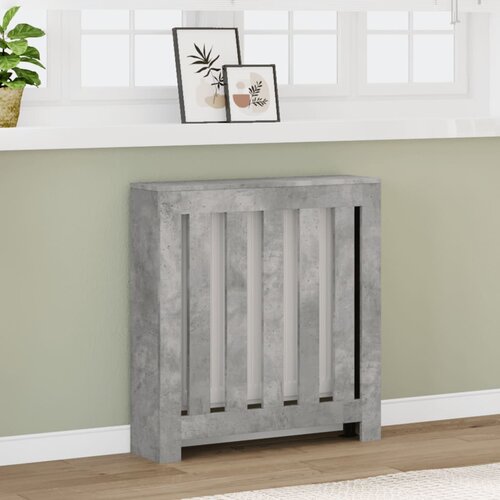 vidaXL Pokrov za radiator betonsko siv 78x20x82 cm inženirski les Cene