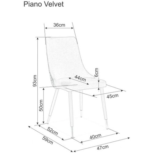 Molarem Home Stolica Piano B BAR&amp;Scaron;.M.-siva Slike