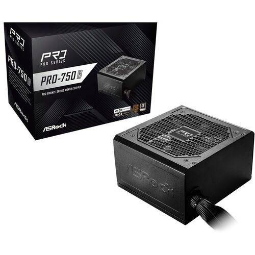AsRock PSU 750W Bronze, Pro80PLUS, 120mm fan, ATX 3.1PCIe 5.1 Cijene