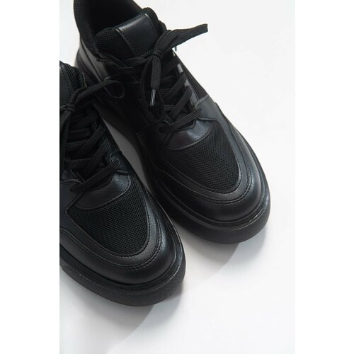 LuviShoes Women's Black Skin Sneakers 364k401 Slike
