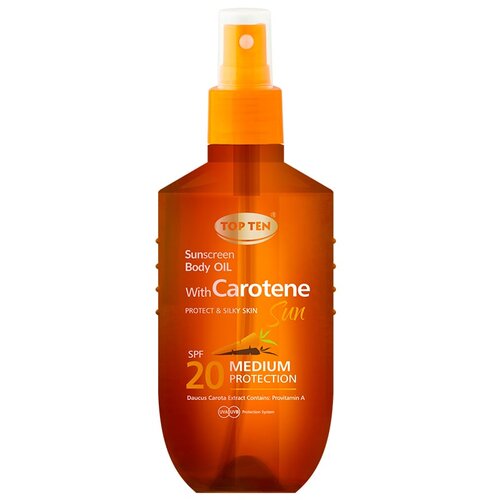 Top Ten ulje za sunčanje na bazi carotena spf 20 150ml u spreju Cene
