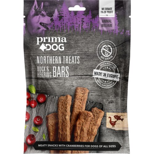 PRIMA DOG poslastica za pse - štapići pačetina/haringa northern treats 80g Cene