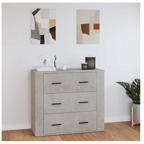  Komoda siva boja betona 80 x 33 x 70 cm od konstruiranog drva Cene