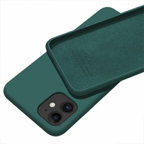 MCTK5 iphone 13 pro * futrola soft silicone dark green (169) Slike