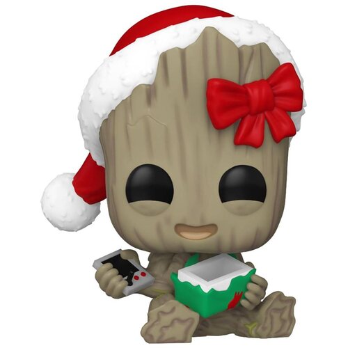 Funko Bobble Figure Marvel Holiday POP! - Groot Slike