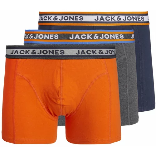 Jack & Jones Boksarice 'MYLE' mornarska / siva / oranžna / bela