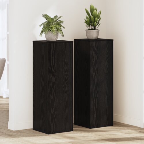 vidaXL stalci za biljke 2 kom crni hrast 66x33x100 cm konstruirano drvo Cijene
