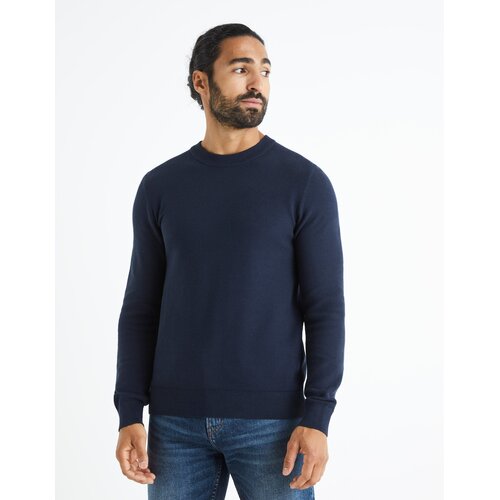 Celio Sweater Bepic with round neckline - Men Slike