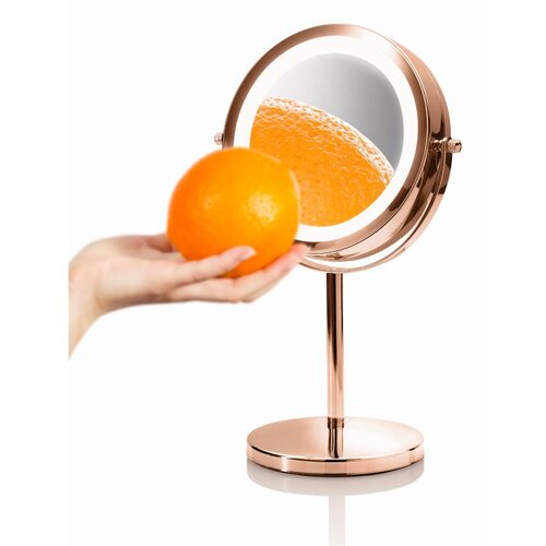 Rio Rose gold mirror kozmetičko ogledalo s pozadinskim osvjetljenjem Slike