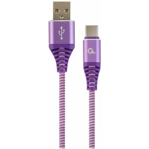 Cablexpert kabel usb 2.0 a-c 2m bombažna zaščita vijola CC-USB2B-AMCM-2M-PW Cene