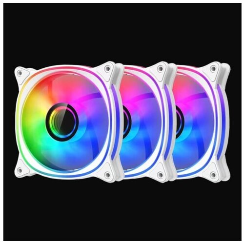 LC-Power LC-CF-120-ARGB-KIT, bijeli, 3 pack LC-CF-120-ARGB-KIT-W Slike