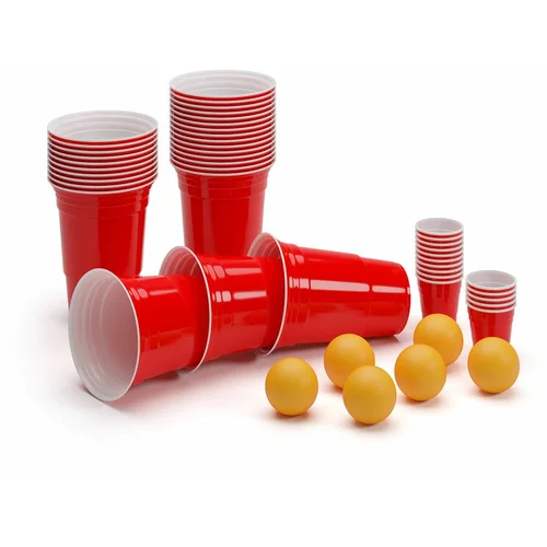 BeerCup Federer Ultimate Beer Pong party paket, Red Cups, Shot Cups, vključno z žogicami