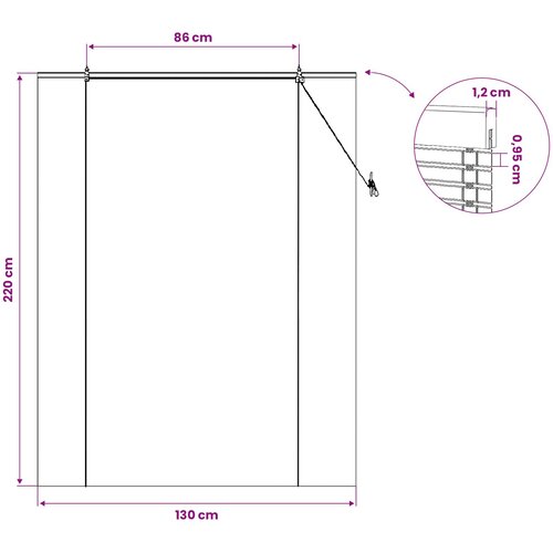 Rolo zavjesa Prirodna i smeđa 130 x 220 cm Bambus Slike